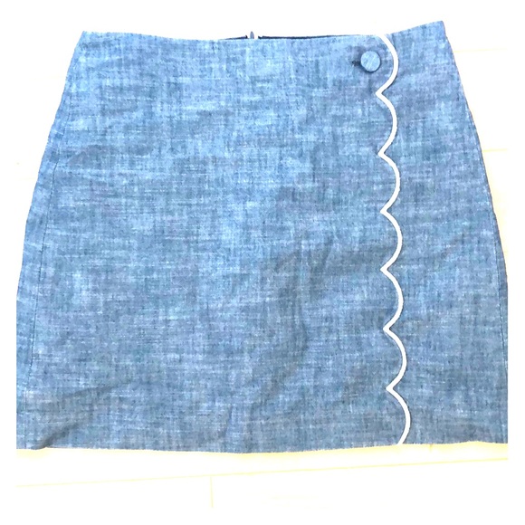 J Crew Chambray mini skirt - Picture 1 of 2